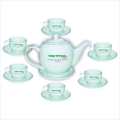 ấm bình trà sứ trắng