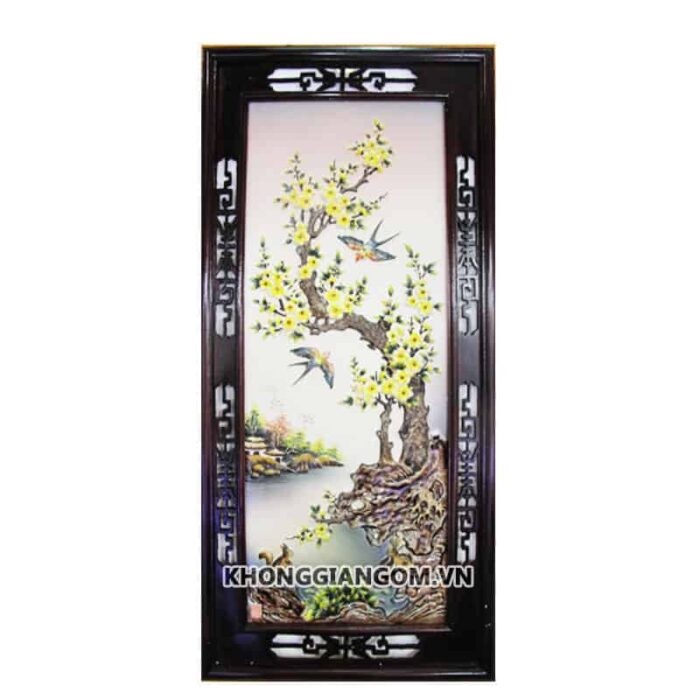 Bộ tranh tứ quý 4 mùa đắp nổi cao cấp - Ảnh 4