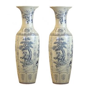 Lục bình 1M4 hanh vàng vẽ Tùng công tứ quý