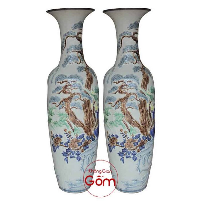 Lộc bình 1m4 bách điểu nổi - Ảnh 2
