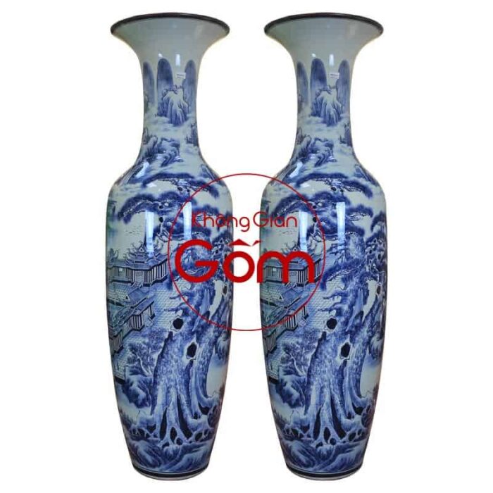 Lục bình sơn thủy vẽ kỹ 1M7 - Ảnh 2