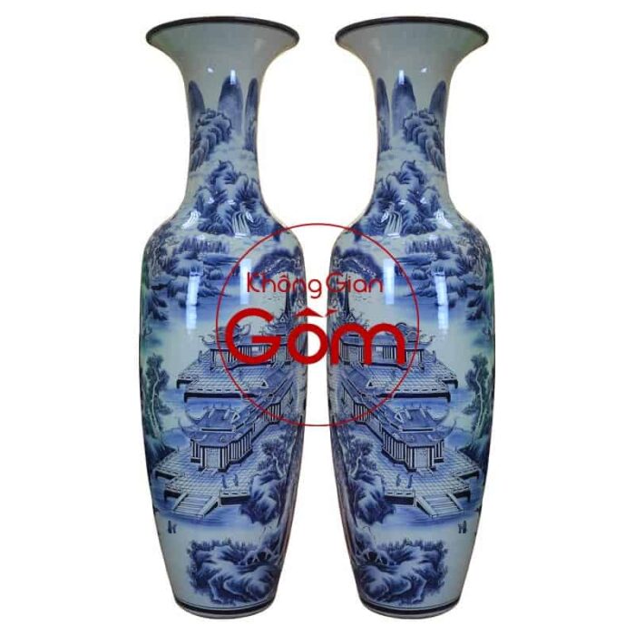 Lục bình sơn thủy vẽ kỹ 1M7 - Ảnh 3