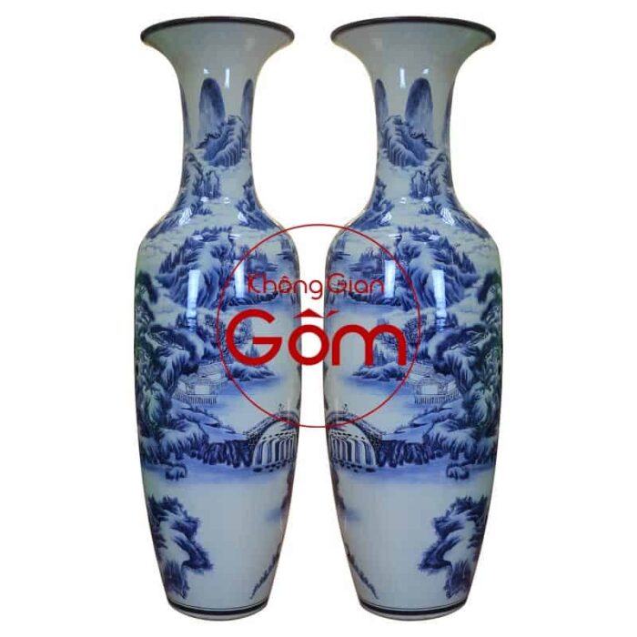 Lục bình sơn thủy vẽ kỹ 1M7 - Ảnh 4