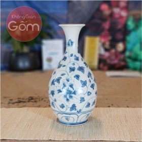 Tỳ bà mini men rạn Bát Tràng