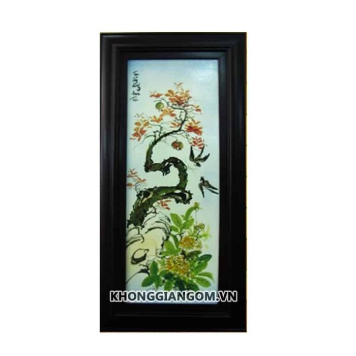 Bộ tranh tứ quý tùng cúc trúc mai vẽ màu - Ảnh 4