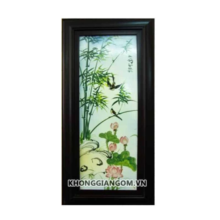 Bộ tranh tứ quý tùng cúc trúc mai vẽ màu - Ảnh 3