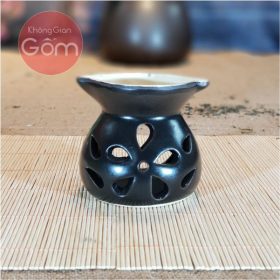 Đèn xông tinh dầu Gốm miệng Lá
