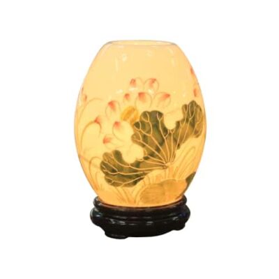Đèn xông tinh dầu trứng mini vẽ hoa