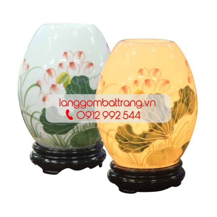 Đèn xông tinh dầu trứng mini vẽ hoa - Hình ảnh 3