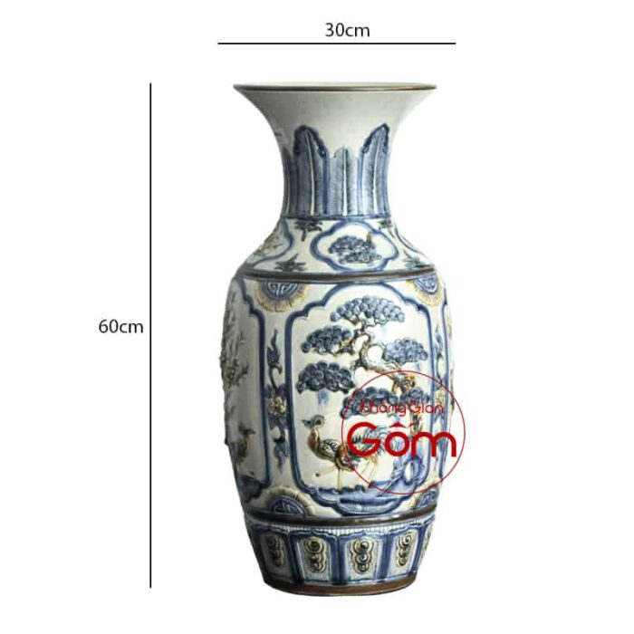 Lộc bình tứ quý men rạn nổi H60 - Ảnh 3