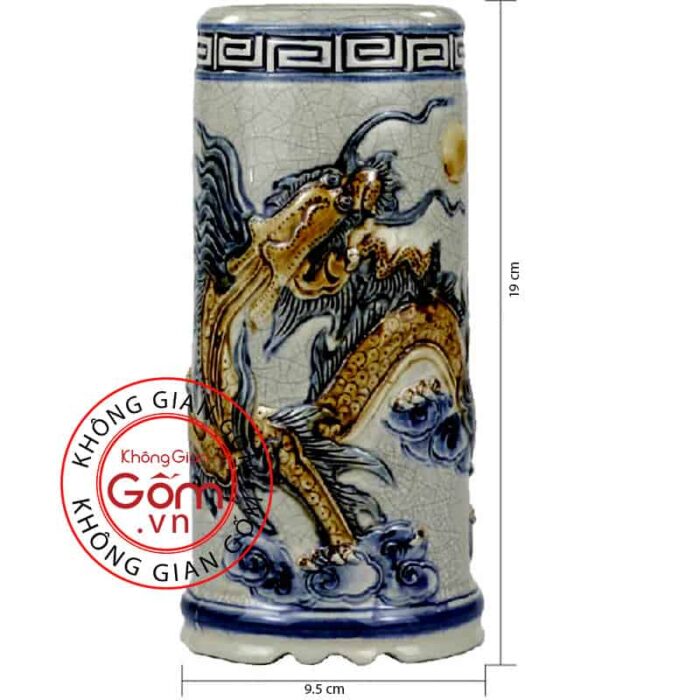 Ống hương men rạn hoạ tiết rồng BT- OH01 - Hình ảnh 8