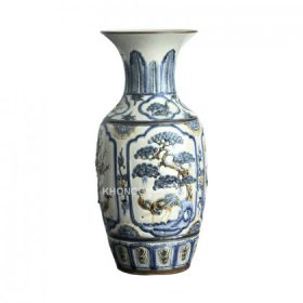 Lộc bình tứ quý men rạn nổi H60