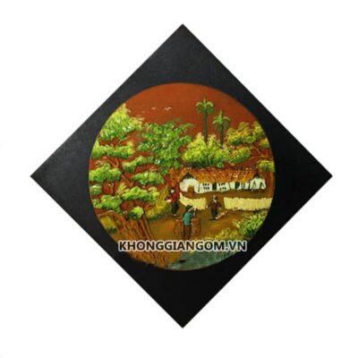 Tranh gốm Thôn Quê