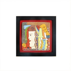 Tranh gốm trừu tượng Mua Mũ