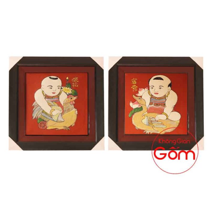 Bộ tranh gốm Đông Hồ - Vinh Hoa Phú Quý - Ảnh 2