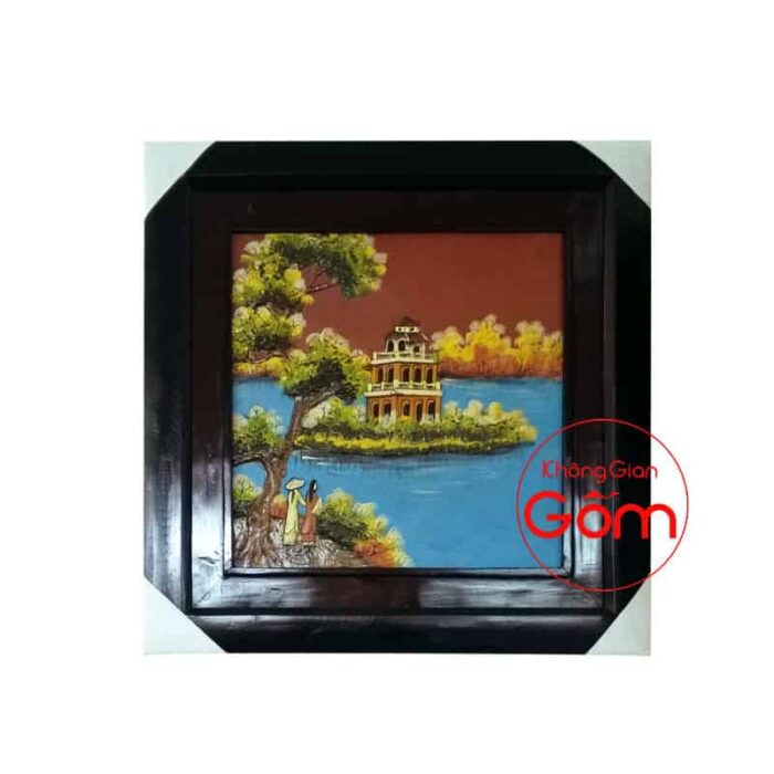 Tranh gốm Hồ Gươm