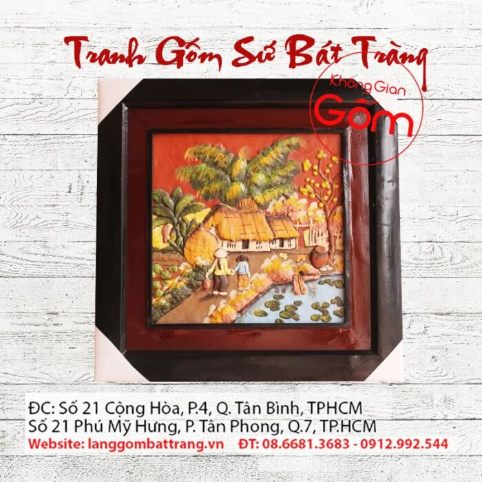 Tranh gốm Đường Quê - Ảnh 3