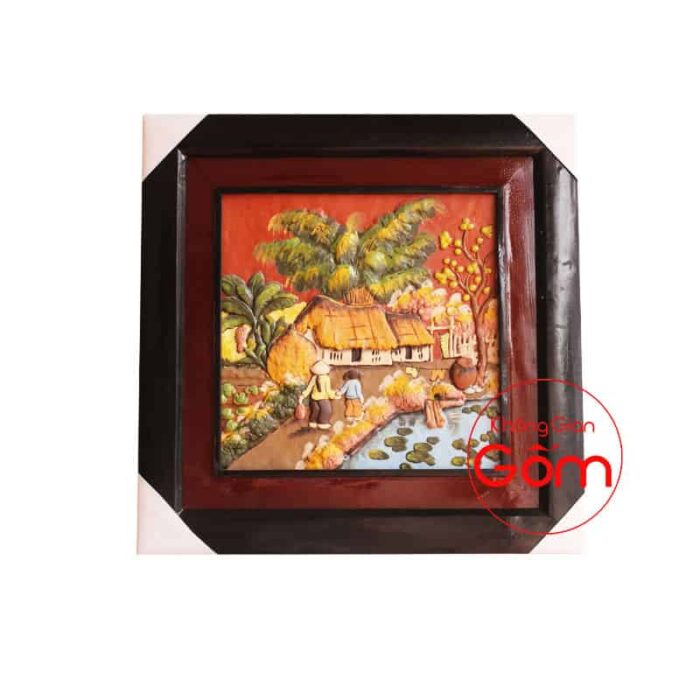 Tranh gốm Đường Quê - Ảnh 2