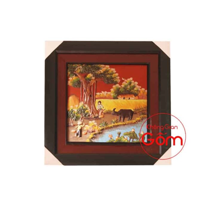 Tranh gốm Đồng Quê - Ảnh 2