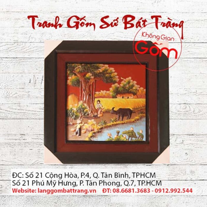 Tranh gốm Đồng Quê - Ảnh 4