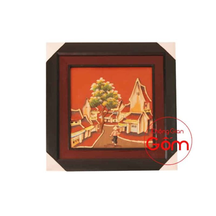 Tranh gốm Phố cổ - Ảnh 4