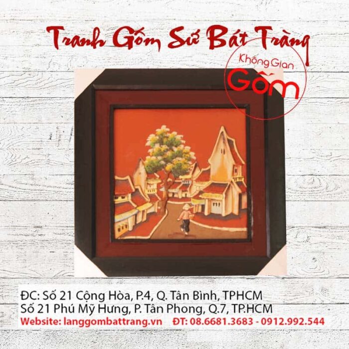 Tranh gốm Phố cổ - Ảnh 3