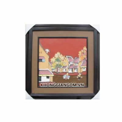 Tranh gốm Góc phố cổ