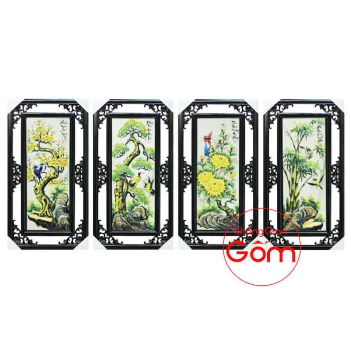 Tranh tứ quý màu 65cm - Ảnh 3