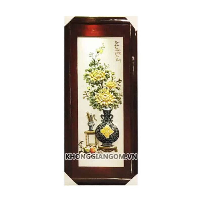 Bộ tranh tứ quý cổ đồ màu nổi 1M2 - Ảnh 4