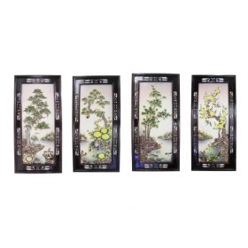 Tranh tứ cảnh Tùng-Cúc-Trúc-Mai đắp nổi