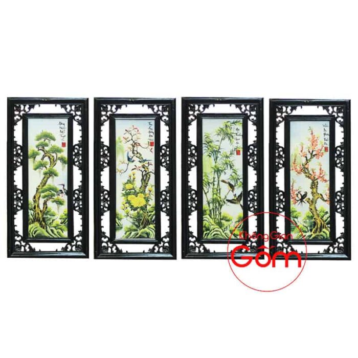 Tranh tứ cảnh 4 mùa Xuân Hạ Thu Đông 1M - Hình ảnh 7