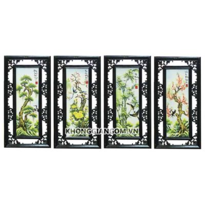 Tranh tứ cảnh 4 mùa Xuân Hạ Thu Đông 55cm