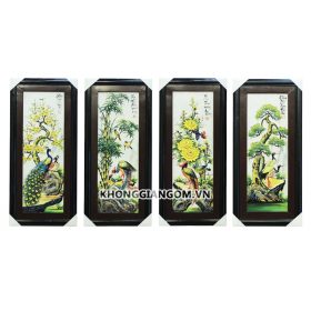 Tranh tứ quý nổi 85cm