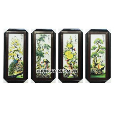 Tranh tứ quý nổi 1M2