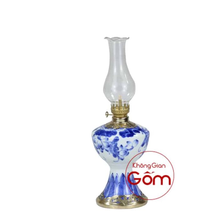 Đèn dầu men xanh Bát tràng
