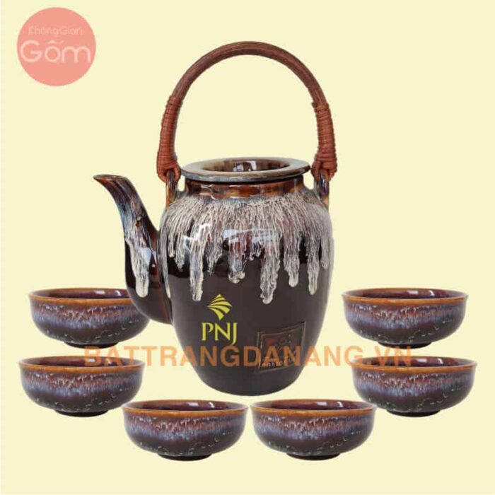 Bộ ấm trà Bát Tràng - KGG05