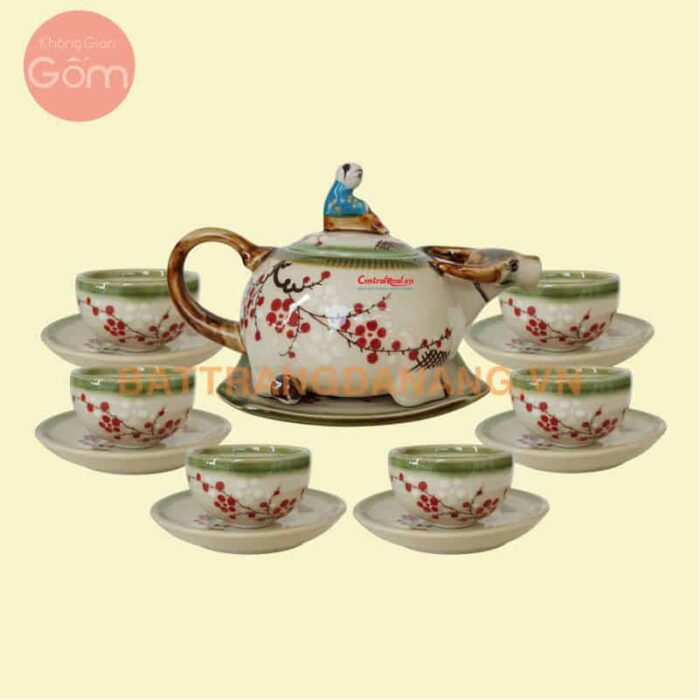 Bộ ấm trà Bát Tràng - KGG12
