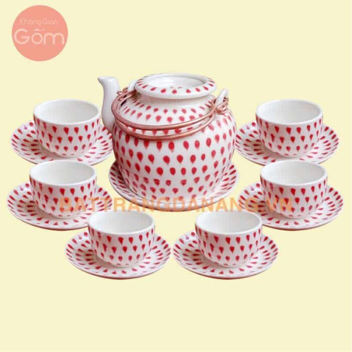 Bộ ấm trà Bát Tràng - KGG45