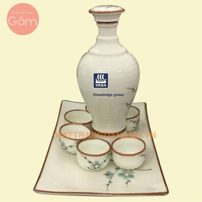 Bình rượu vẽ tay in logo KGG59