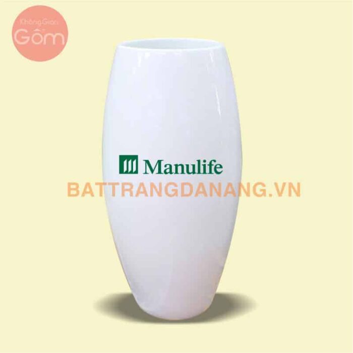 Bình sứ trang trí Bát Tràng KGG11 in logo