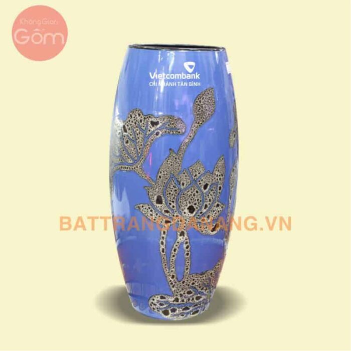 Bình hoa vẽ tay Bát Tràng tinh tế KGG17