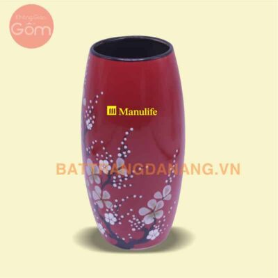 Bình hoa Bát Tràng tinh xảo KGG22 in logo
