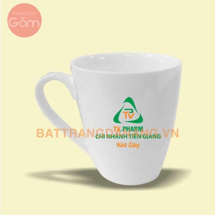 Cốc sứ Bát Tràng KGG08 in logo