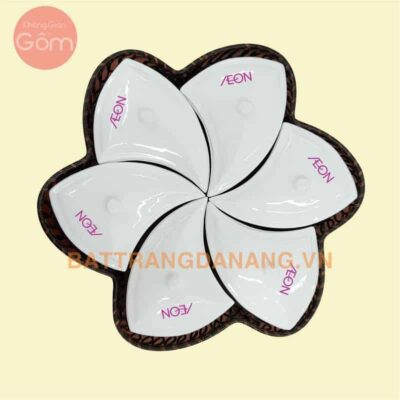 Khay mứt sứ Bát Tràng in logo KGG01
