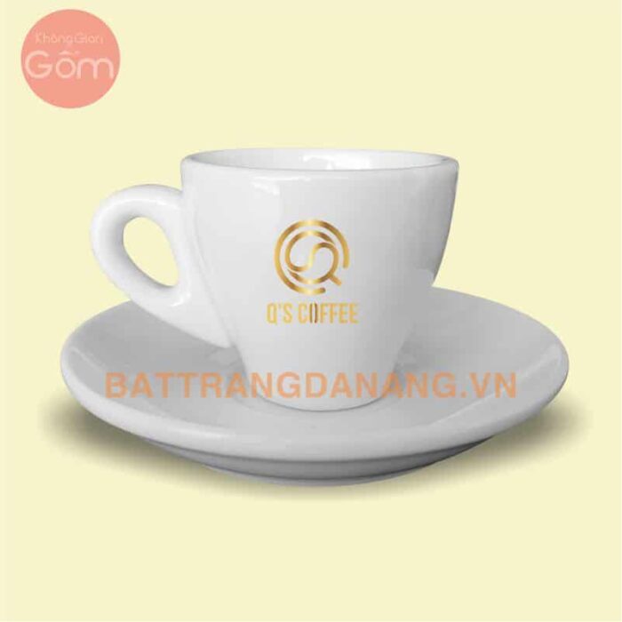 Tách cà phê KGG18 gốm sứ Bát Tràng in logo