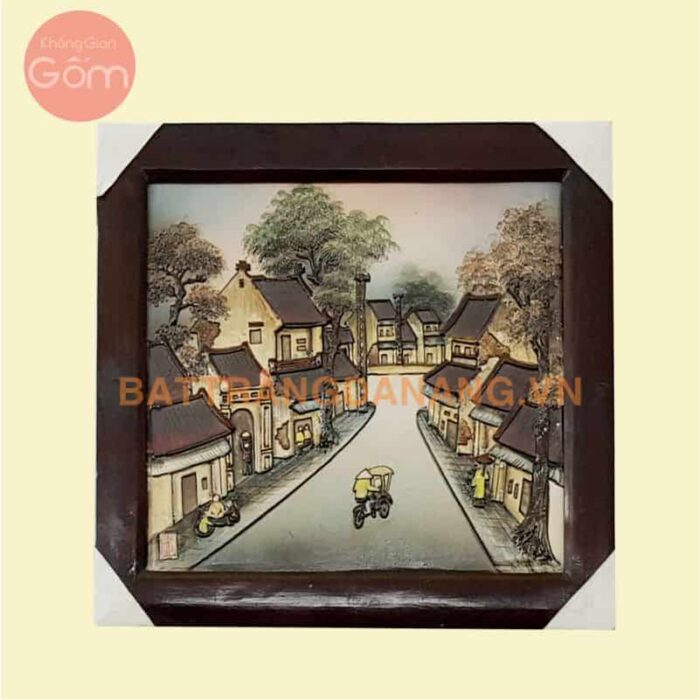 Tranh sứ Phố cổ