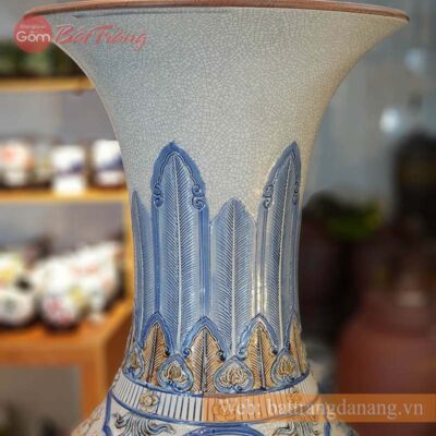 Lộc bình Tứ Cảnh men rạn 1M6