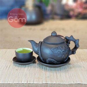 Bộ trà đắp tách lót