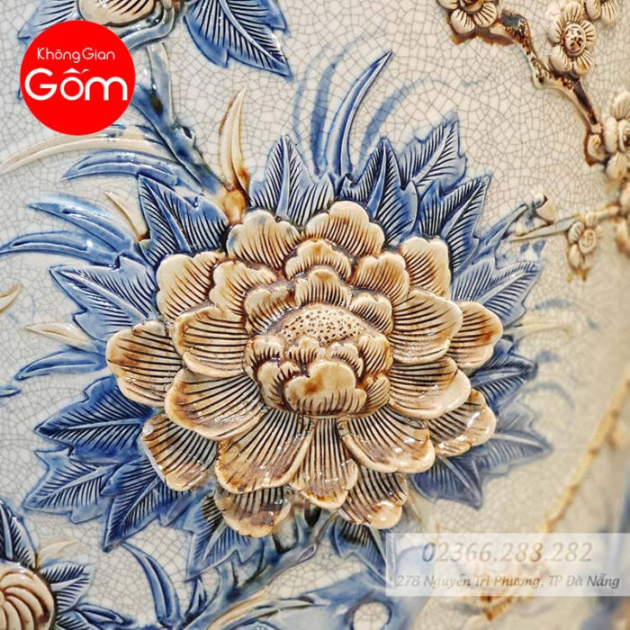 Lộc bình men rạn Đào Công 1M25 - Hình ảnh 3