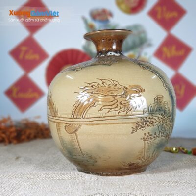 Bình hút lộc điêu khắc Cầu Rồng